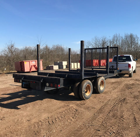 Log trailer, 14,000# capacity