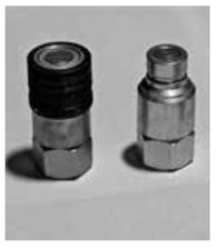 Flat-face quick-connect adapters (pair)
