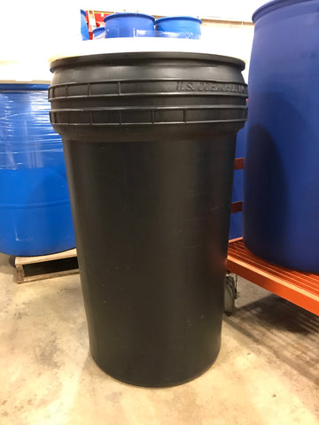 55-gallon open top plastic barrel